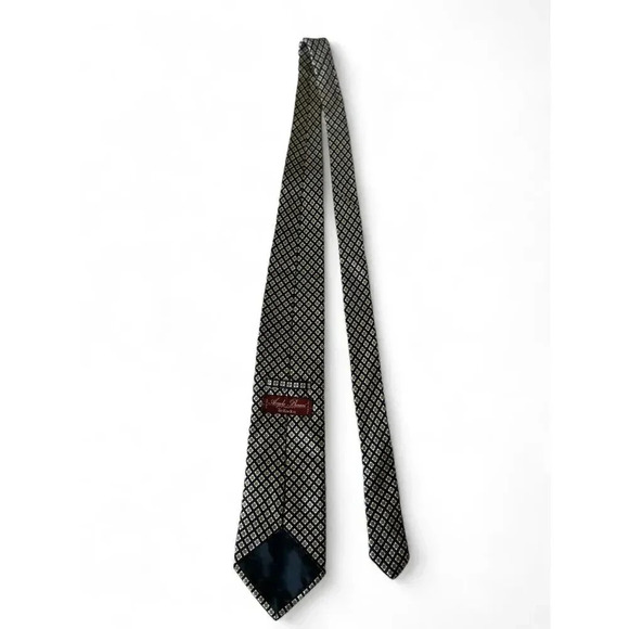 Angelo Bosani Neck Tie Navy Blue Patterned 100% Silk Luxury Minimal - Picture 5 of 7